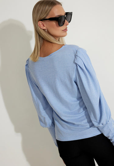 TOP FQFILAN - Chambray blue