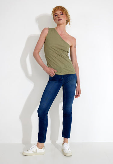 LEAH TOP - Dusty green