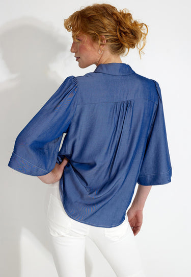 BLOUSE FQELENE - Medium blue